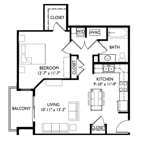 The Brennan Apartments One Bedroom