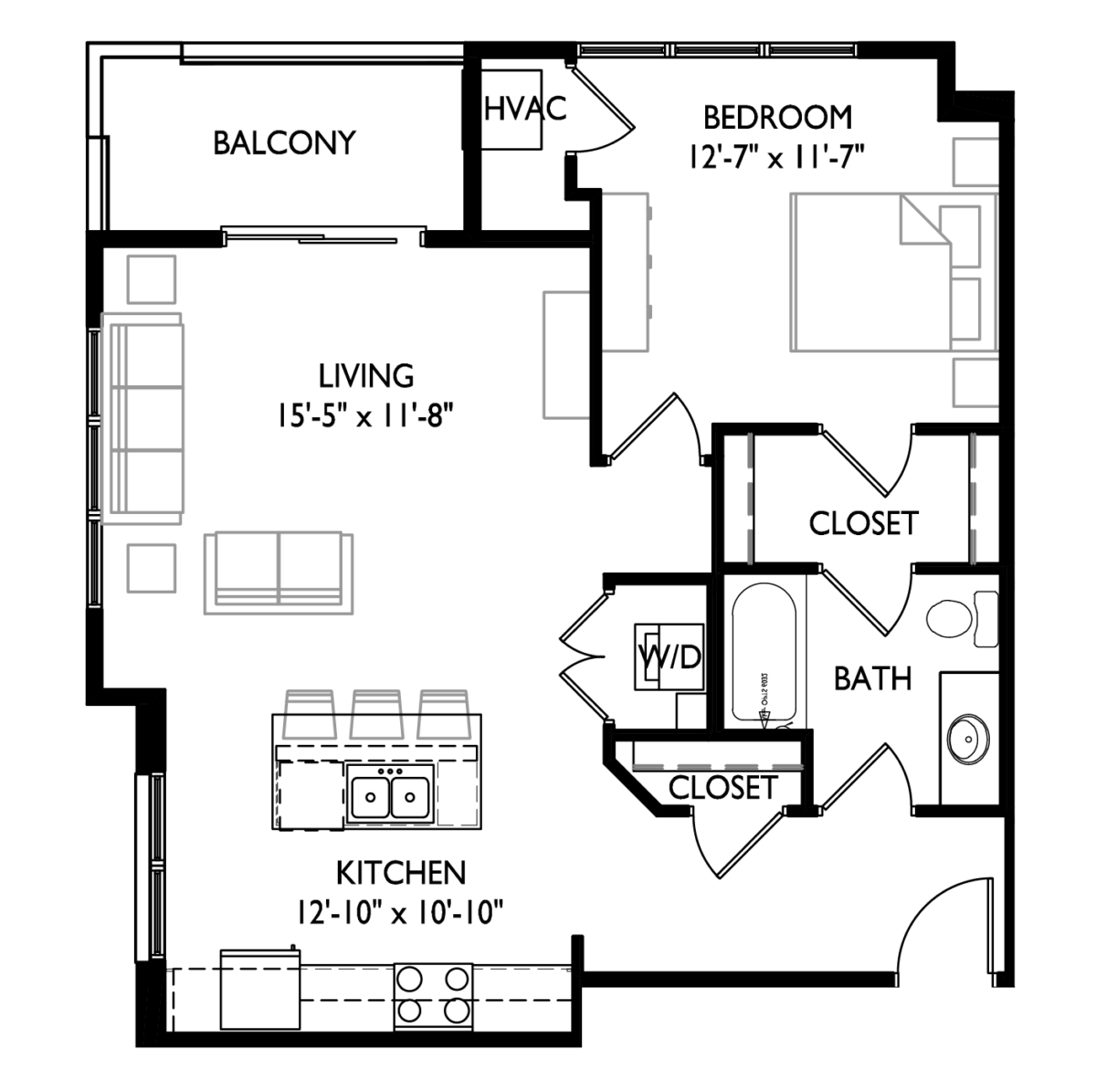 The Brennan Apartments One Bedroom