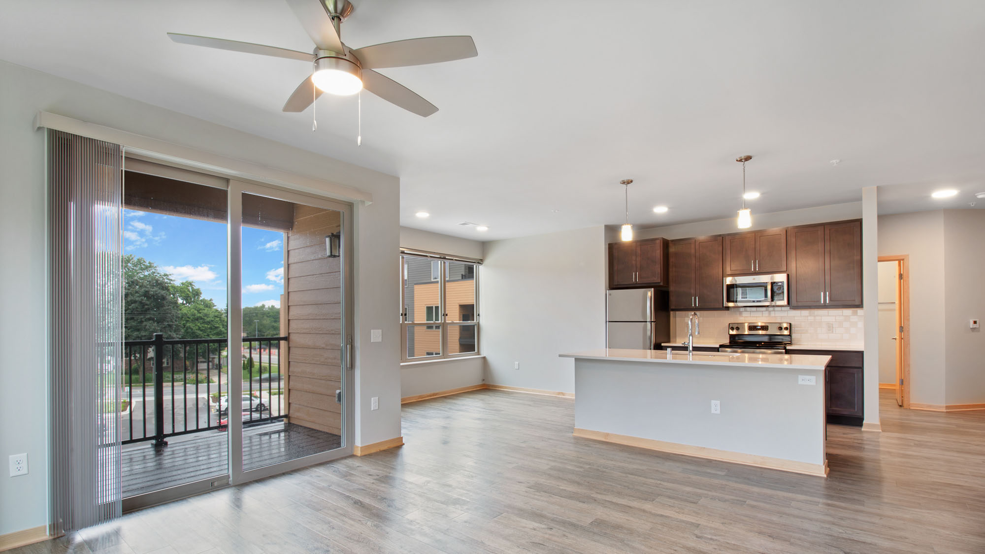 The Brennan Apartments Two Bedroom Living Area